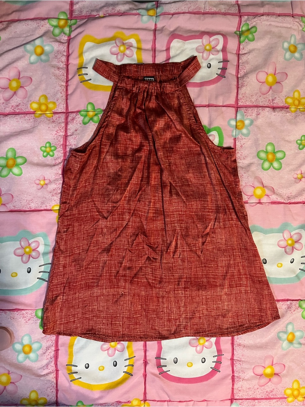 Silk Women’s Brick Red Halter Neck Tank Top
